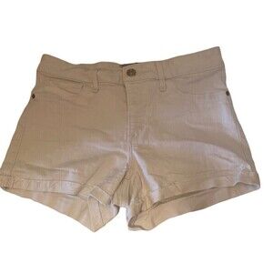 Abercrombie & Fitch Women's Short Size 27/4 White R Harper Low Rise Fray Hem